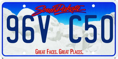 SD license plate 96VC50