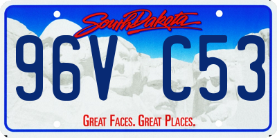 SD license plate 96VC53