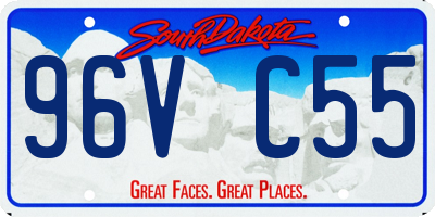 SD license plate 96VC55