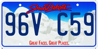 SD license plate 96VC59