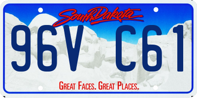 SD license plate 96VC61