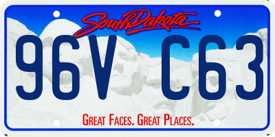 SD license plate 96VC63