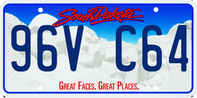 SD license plate 96VC64