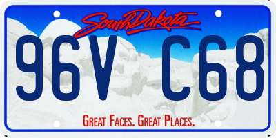 SD license plate 96VC68
