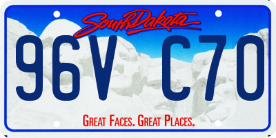 SD license plate 96VC70