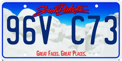 SD license plate 96VC73