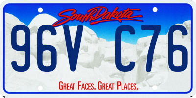 SD license plate 96VC76