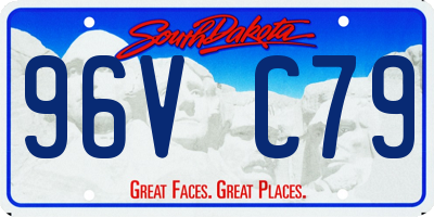 SD license plate 96VC79