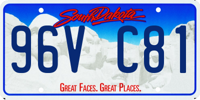 SD license plate 96VC81