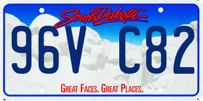 SD license plate 96VC82