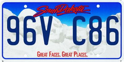 SD license plate 96VC86