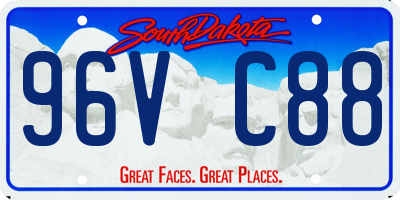 SD license plate 96VC88