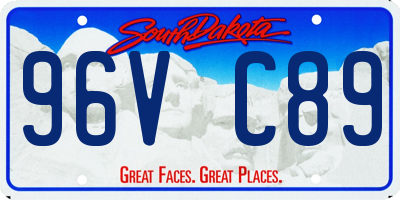SD license plate 96VC89