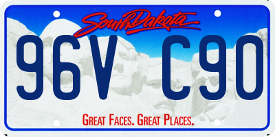 SD license plate 96VC90