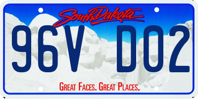 SD license plate 96VD02