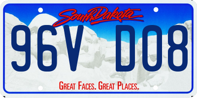 SD license plate 96VD08