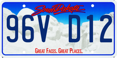 SD license plate 96VD12