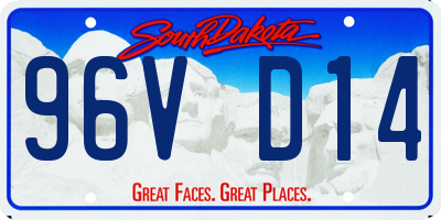 SD license plate 96VD14
