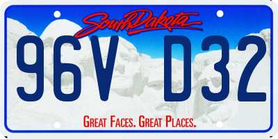 SD license plate 96VD32