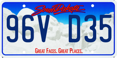 SD license plate 96VD35