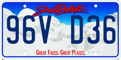 SD license plate 96VD36
