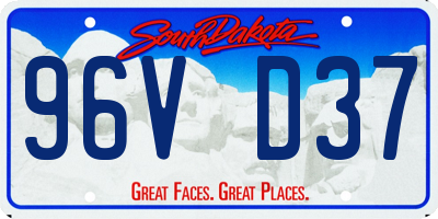 SD license plate 96VD37