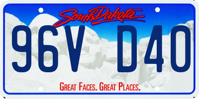 SD license plate 96VD40