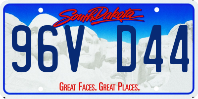 SD license plate 96VD44