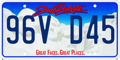 SD license plate 96VD45