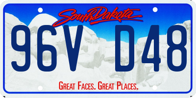 SD license plate 96VD48