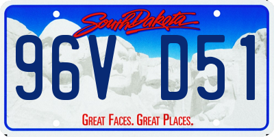 SD license plate 96VD51