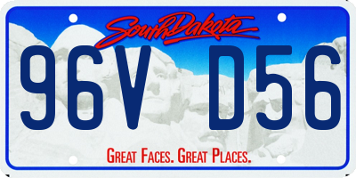SD license plate 96VD56