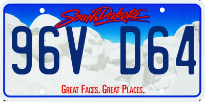 SD license plate 96VD64