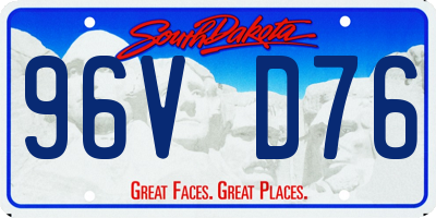 SD license plate 96VD76