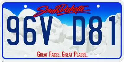 SD license plate 96VD81
