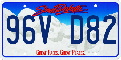 SD license plate 96VD82