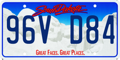 SD license plate 96VD84