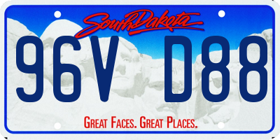 SD license plate 96VD88