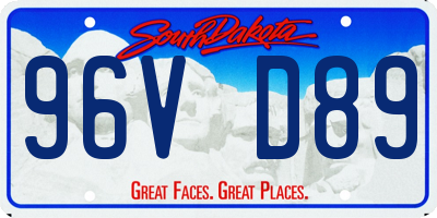 SD license plate 96VD89