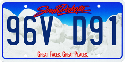 SD license plate 96VD91