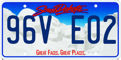 SD license plate 96VE02
