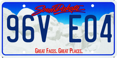 SD license plate 96VE04