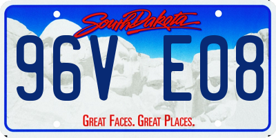 SD license plate 96VE08