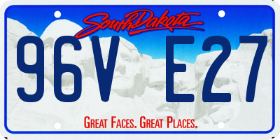SD license plate 96VE27