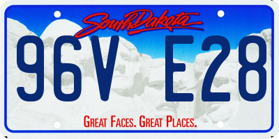 SD license plate 96VE28