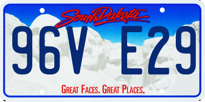 SD license plate 96VE29