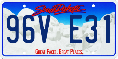 SD license plate 96VE31
