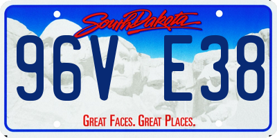 SD license plate 96VE38