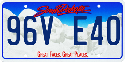SD license plate 96VE40