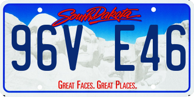 SD license plate 96VE46
